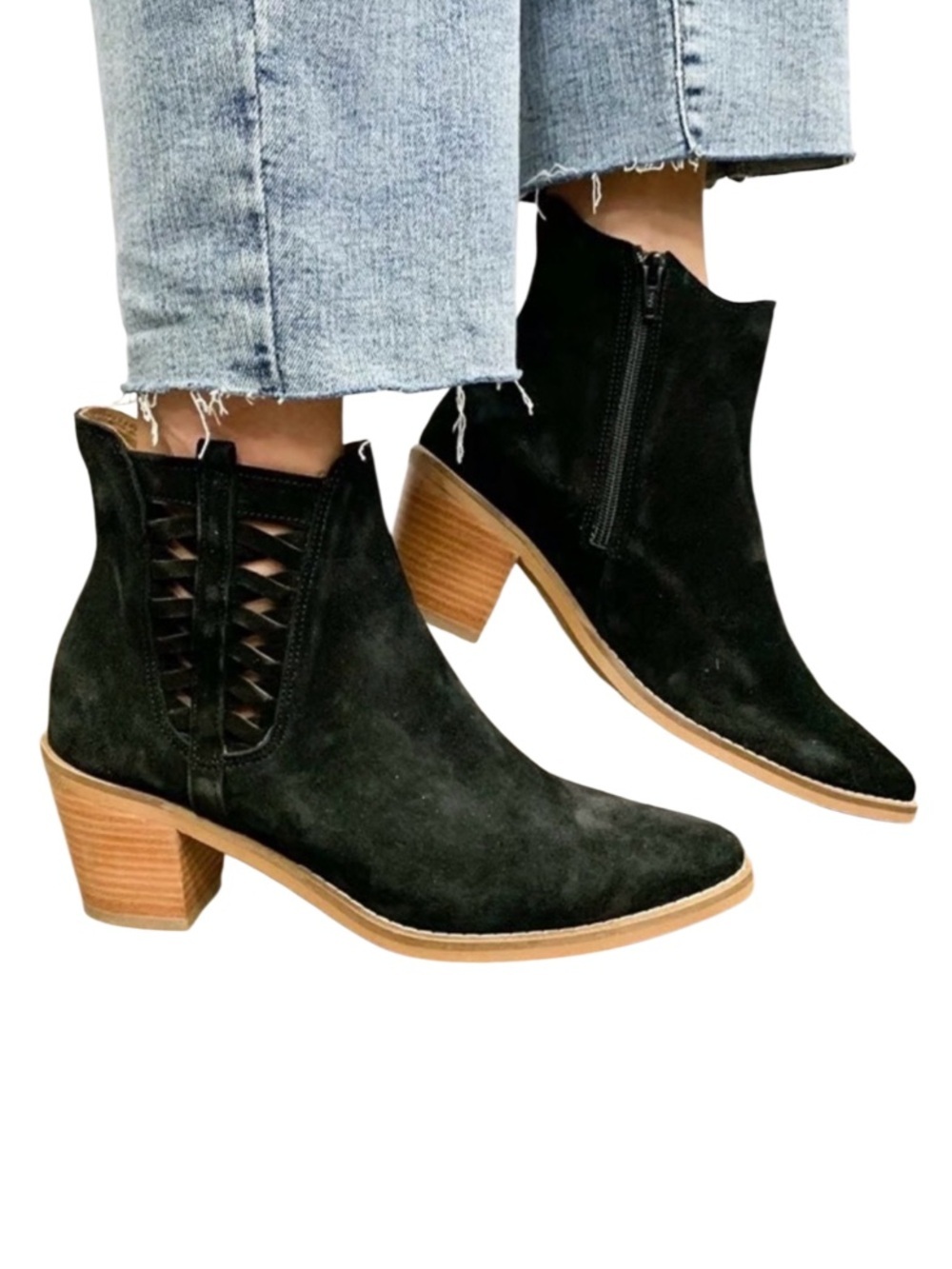 Paul Green Vienna Black Suede Chelsea Ankle Booties-Size 5.5-Like new